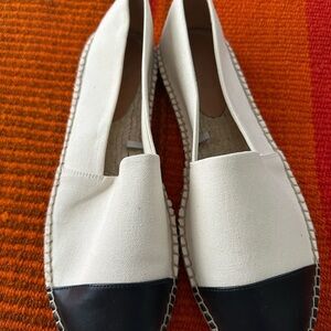 J.Crew Natural Black Canvas Espadrilles